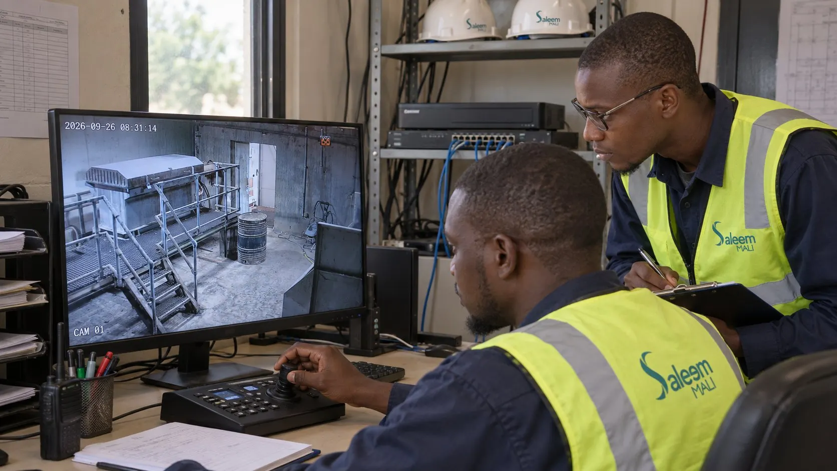 Services informatiques au Mali : pilotage d'une caméra PTZ depuis le poste de supervision (illustration)